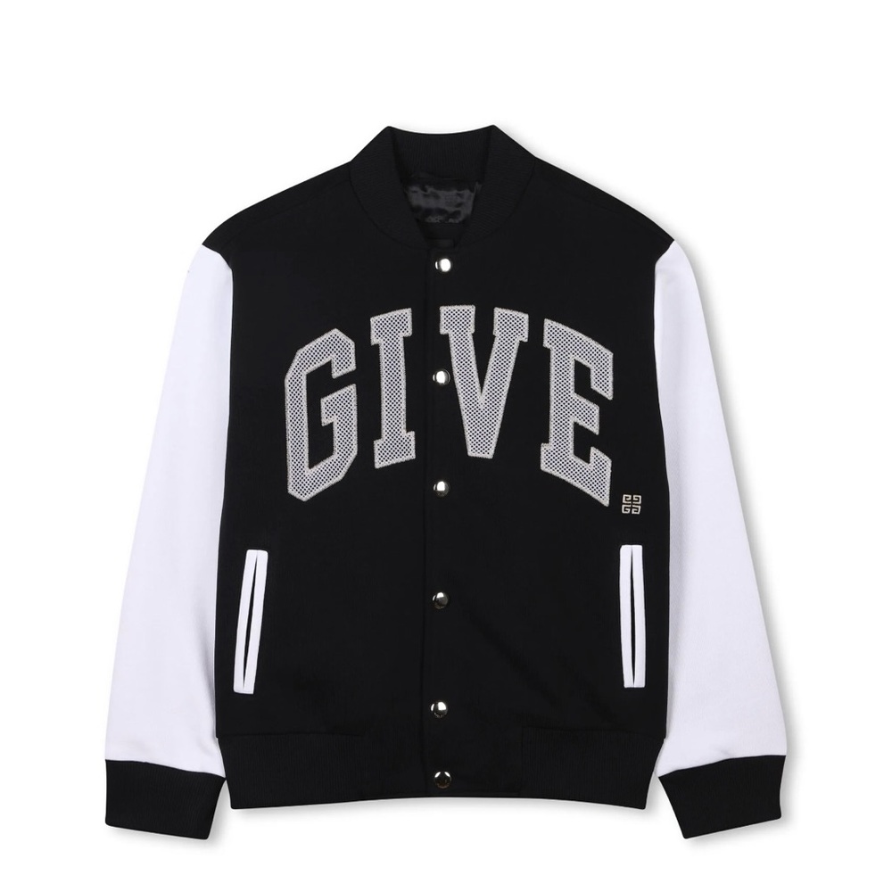 Givenchy Black and White Kids Varsity Jacket